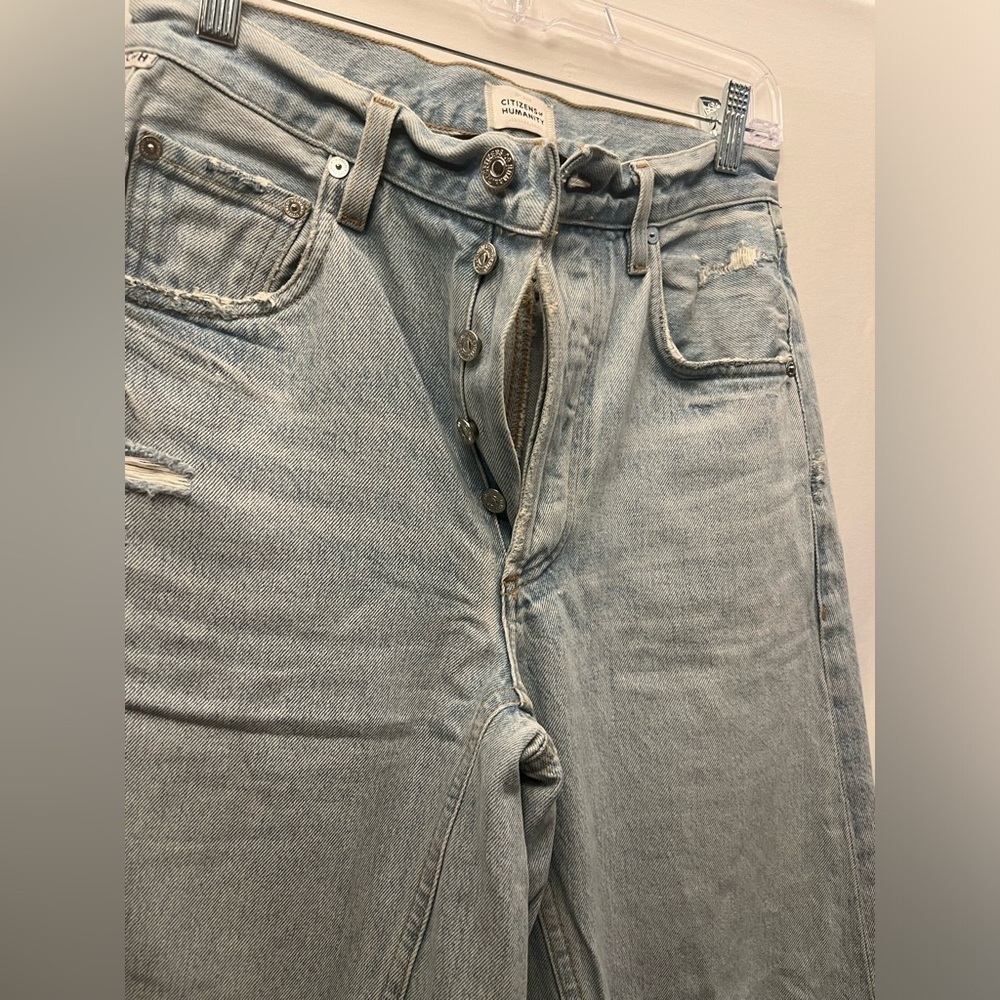 Citizens Of Humanity Distressed Dramatic Skirt Like Look Tessa Culotte Jean 24 - Picture 5 of 9